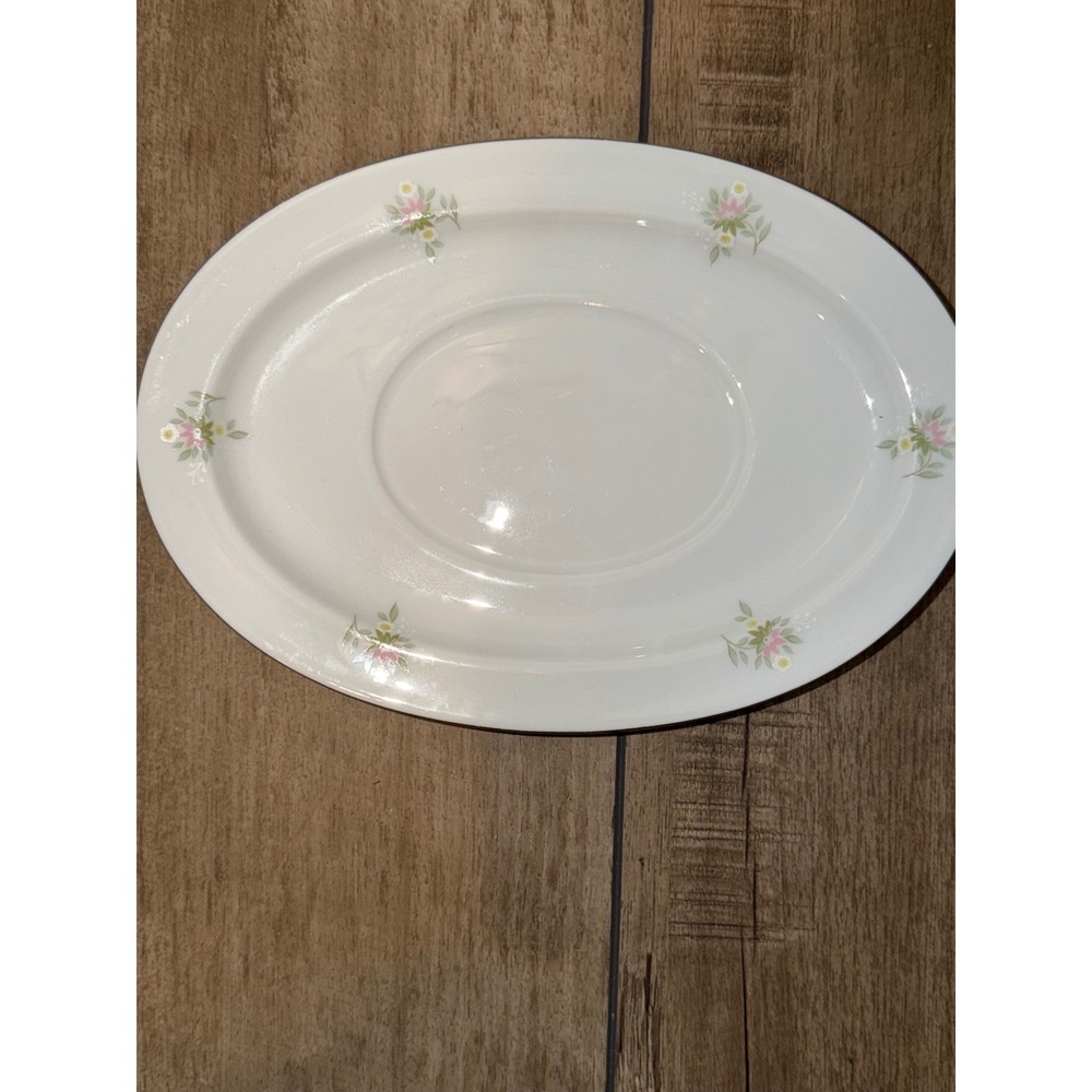 Johann Haviland Bavaria Germany Floral Oval Serving Platter Underplate 9.25 Inch